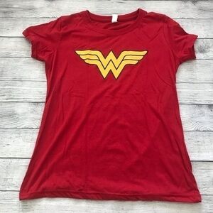 Wonder Woman Red Short Sleeve T-Shirt Cotton Comics